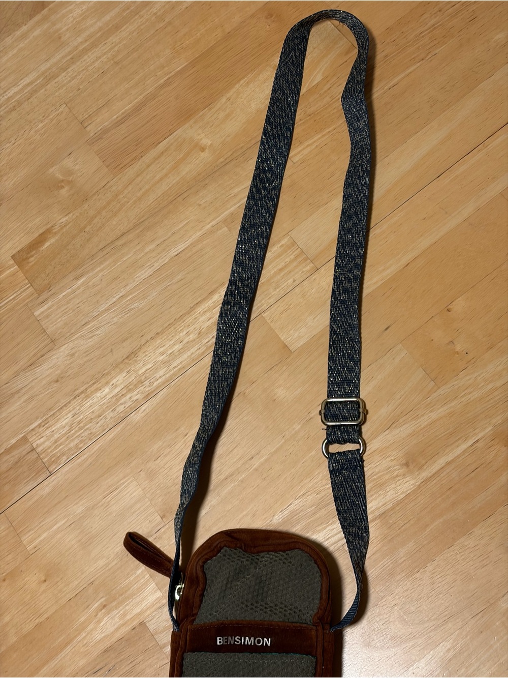 Bensimon Crossbody Phone Pouch in Brown and Gray